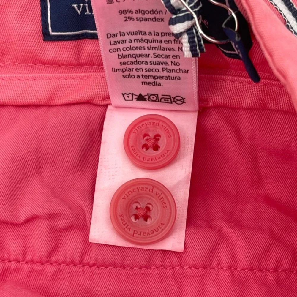 Vineyard Vines Slim Fit Pant Mens 33x32 Lobster Reef Pink Chino 1P1290 NEW